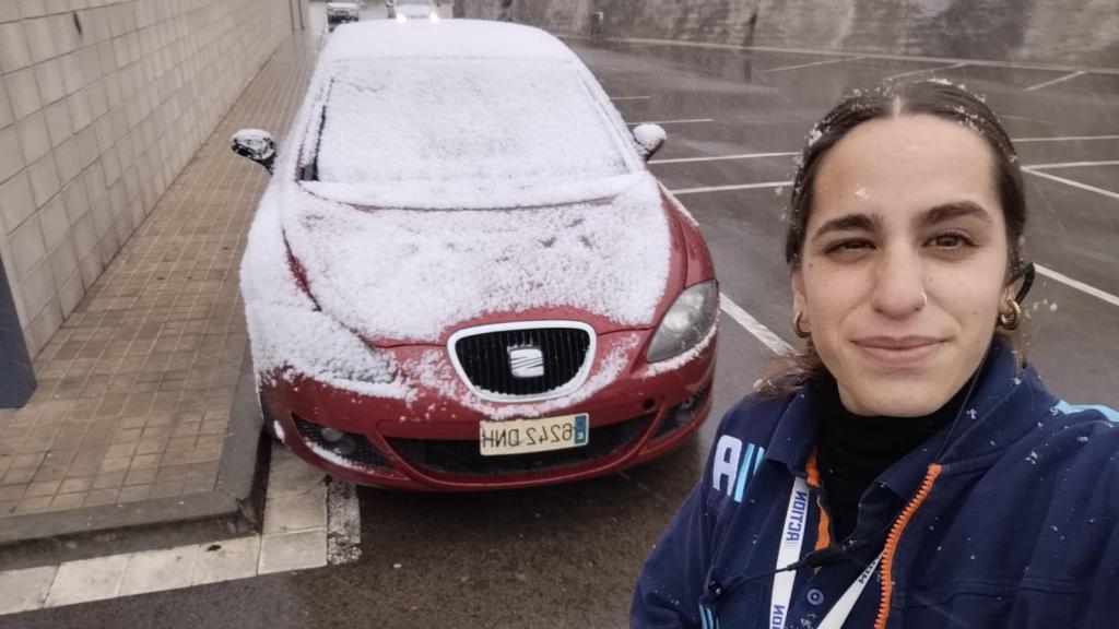 Cotxe nevat a Igualada