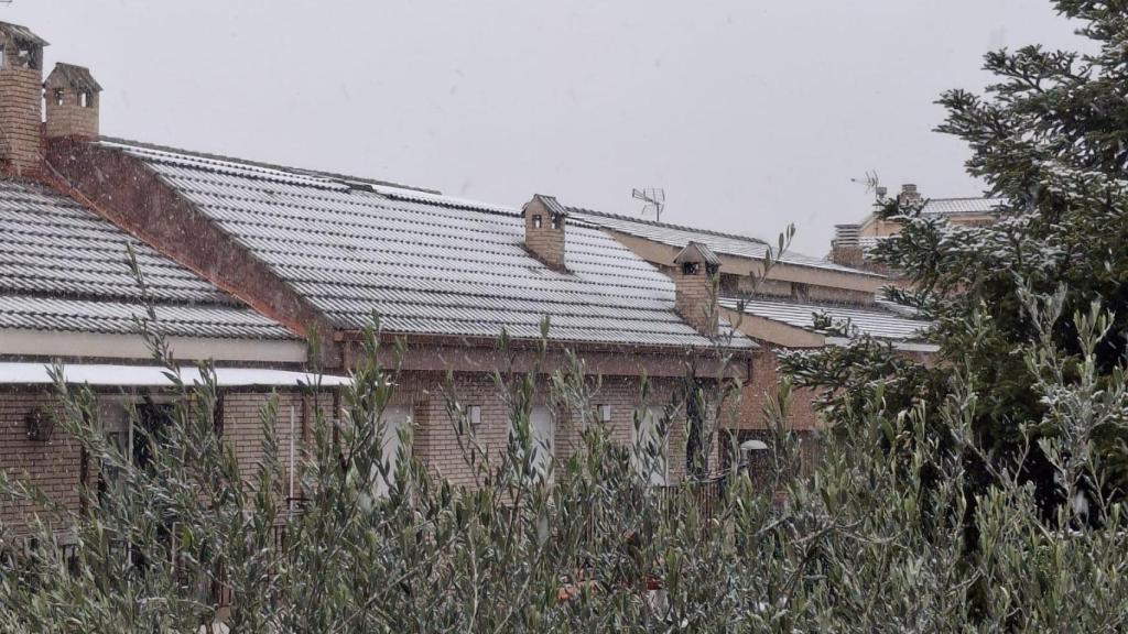 Sostres coberts de neu a Manresa