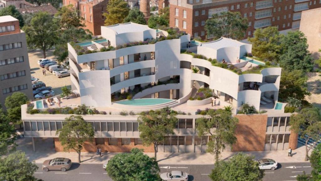 Render de los nuevos pisos en la antigua Fábrica Riba de Sabadell