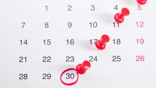 Calendario laboral en una imagen de archivo