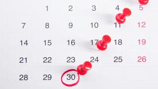 Calendario laboral en una imagen de archivo