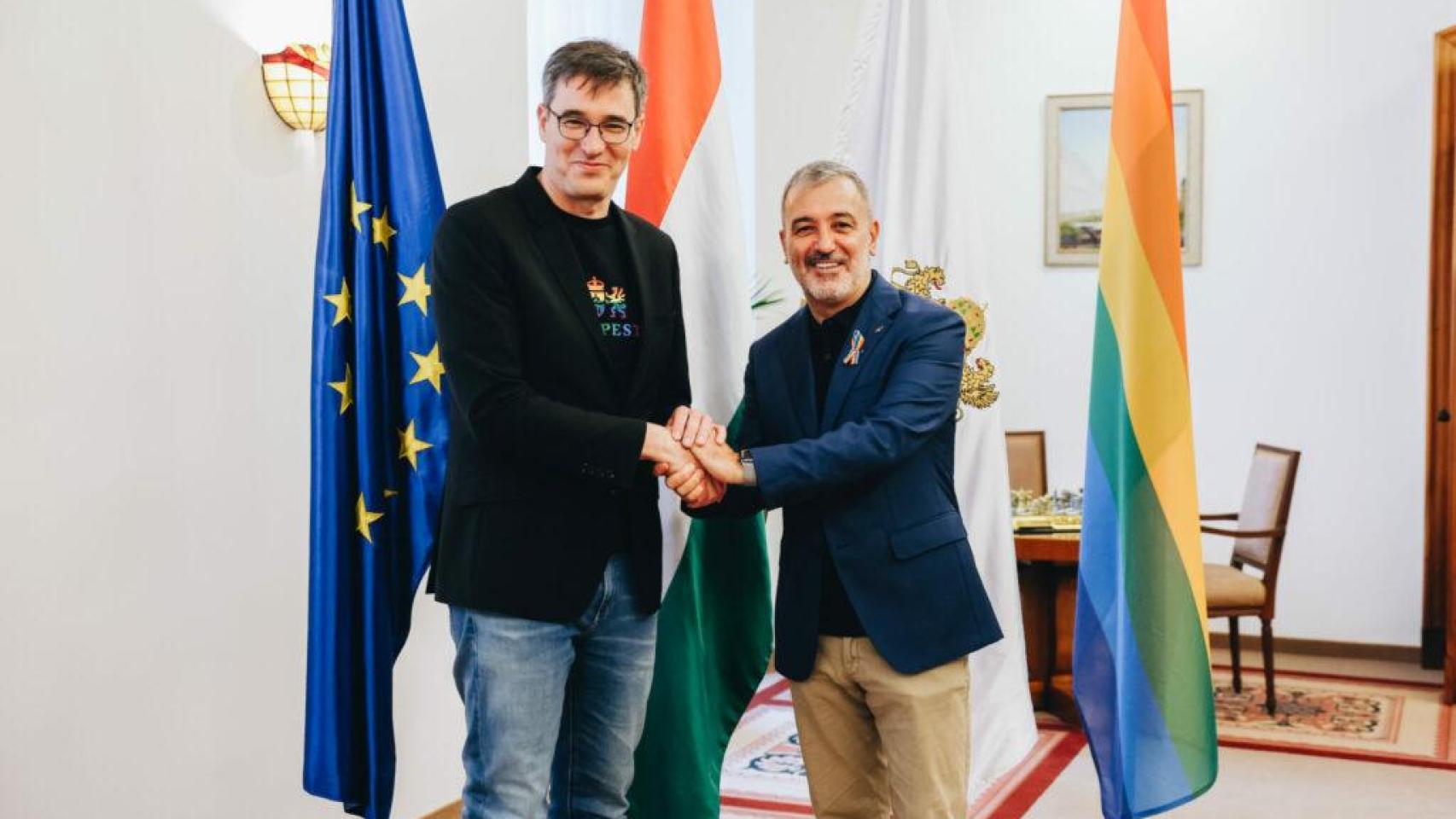 Jaume Collboni, alcalde de Barcelona, con Gergely Karácsony, alcalde de Budapest /AYUNT BARCELONA