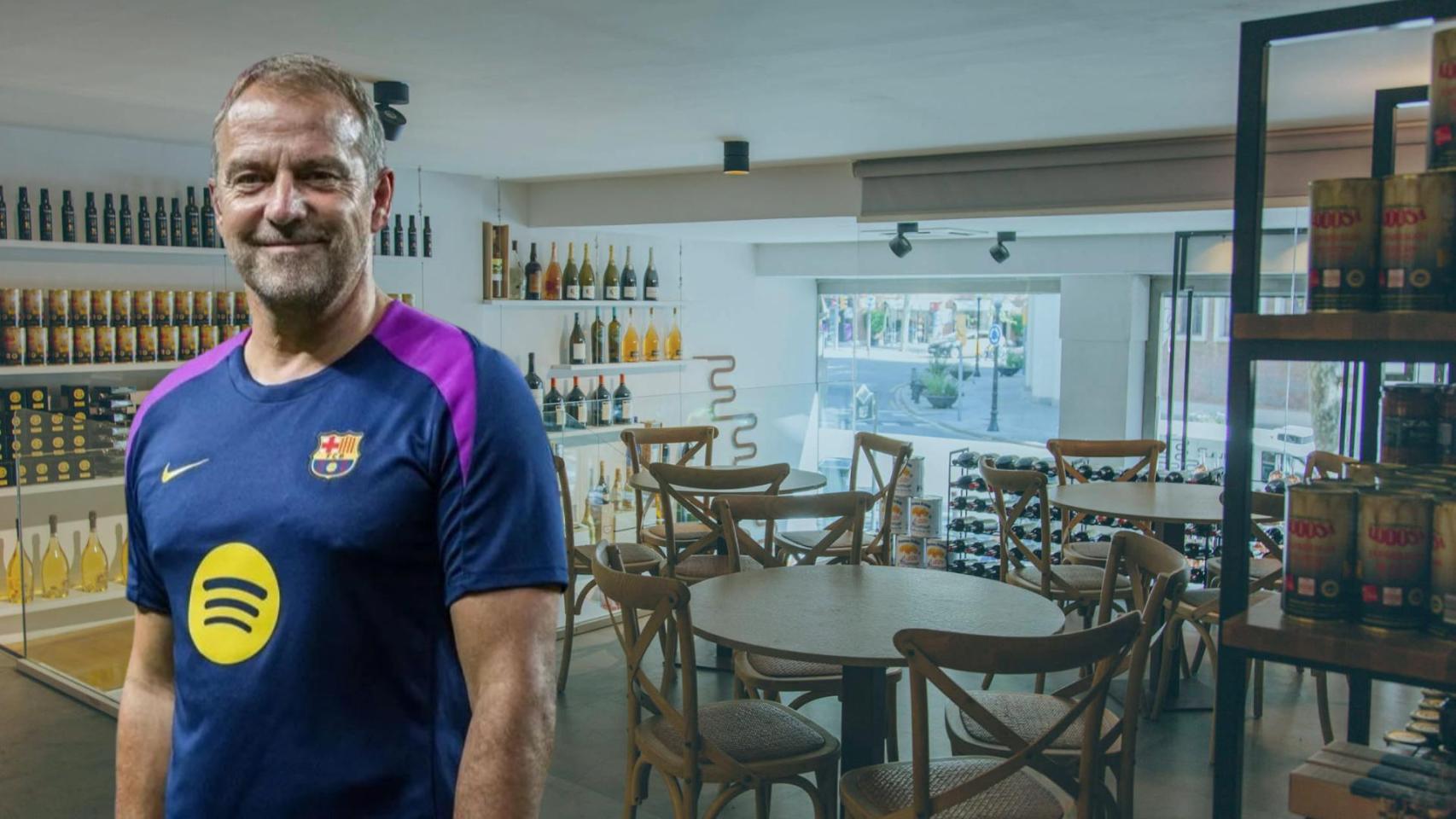 Hansi Flick, entrenador del Barça, sobre la tienda gourmet Semon, en Barcelona