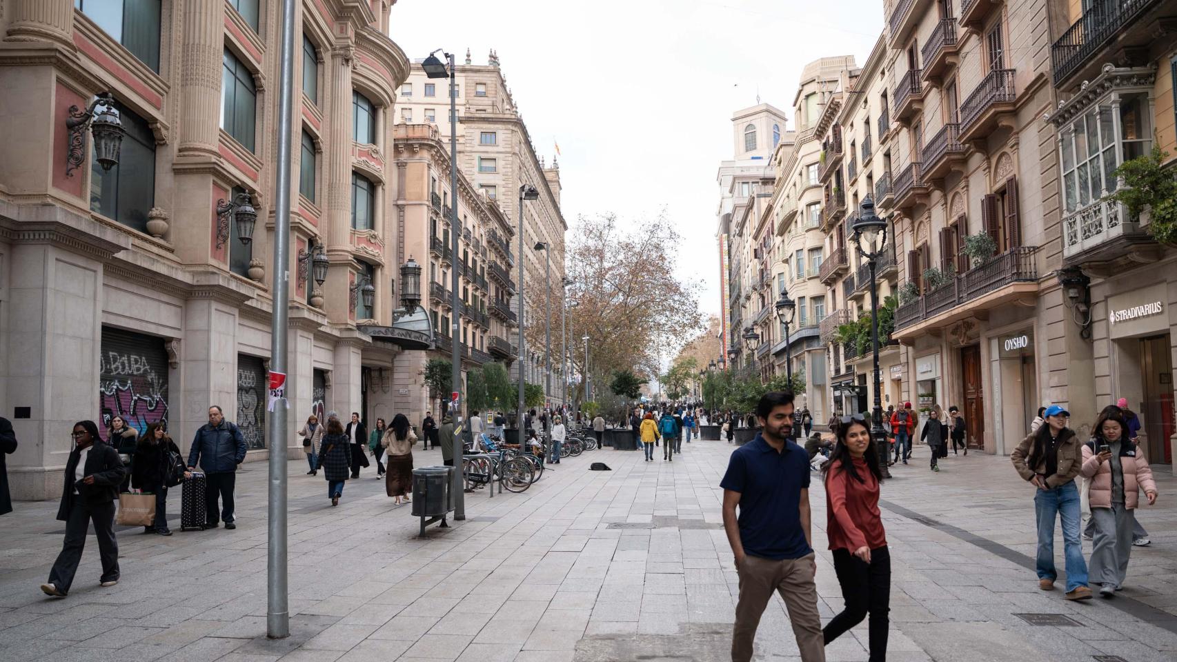 Portal de l’Àngel en una imagen de archivo