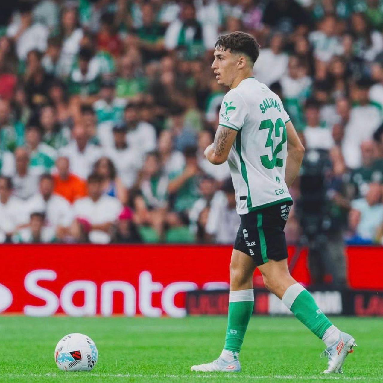 Jorge Salinas con el Racing de Santander