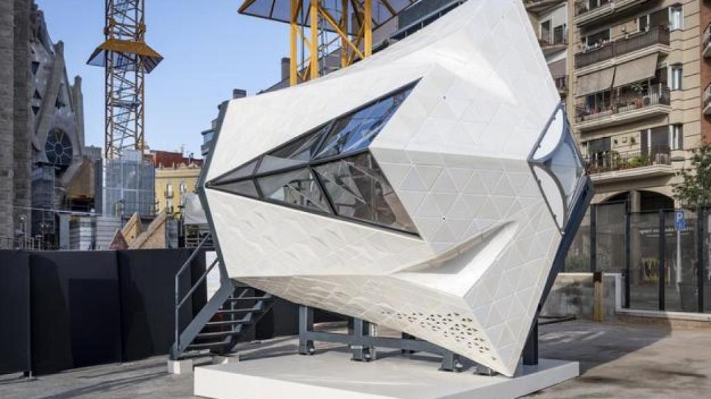 Uno de los brazos instalados en la Sagrada Família de Barcelona