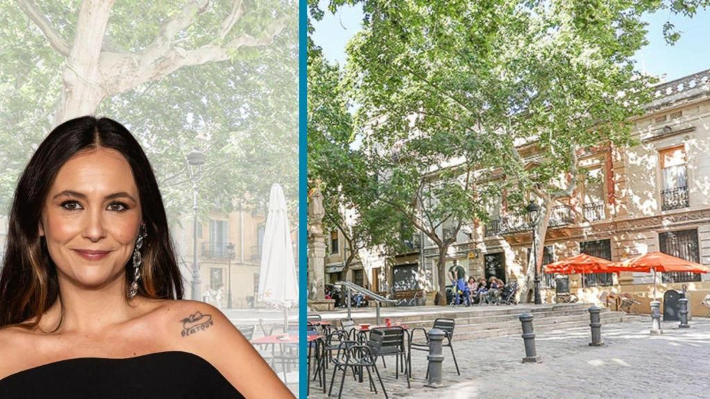 Montaje de Rigoberta Bandini con el barrio de fondo