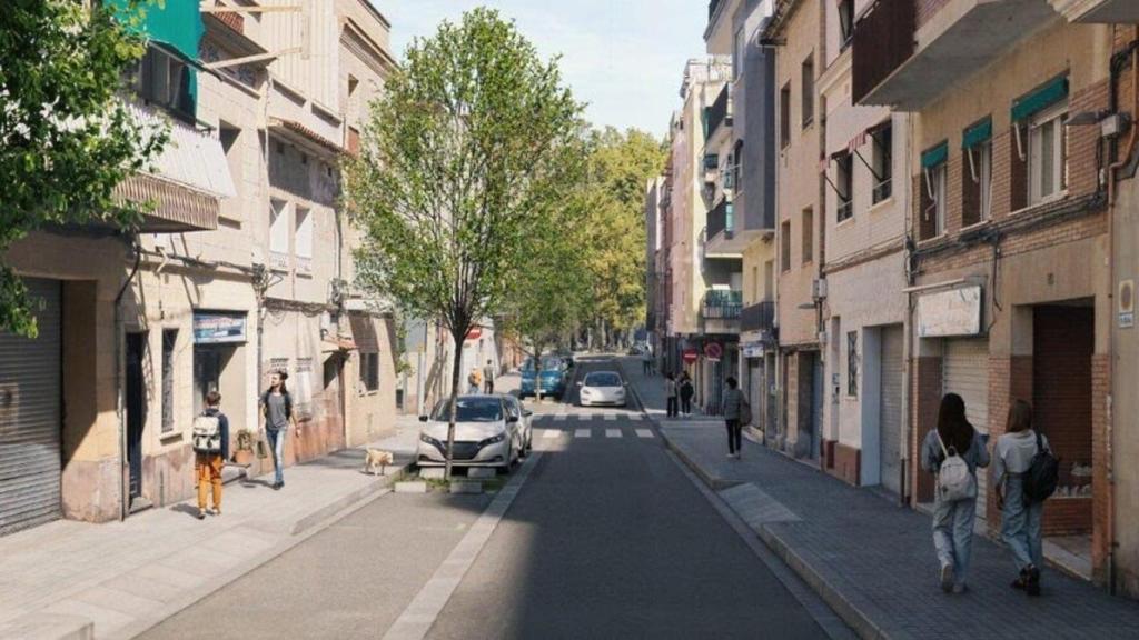 Render de las obras de una de las calles que reformará el Ayuntamiento de Barcelona