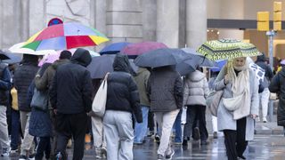 Temporal de lluvias en Barcelona en una imagen de archivo