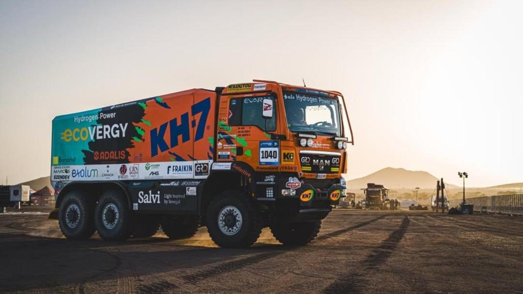 El camión con el que Juvanteny ha participado en el Dakar
