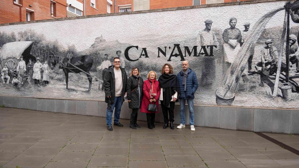 El grafiti de Roc Blackblock en los muros históricos de Ca n’Amat en Viladecans