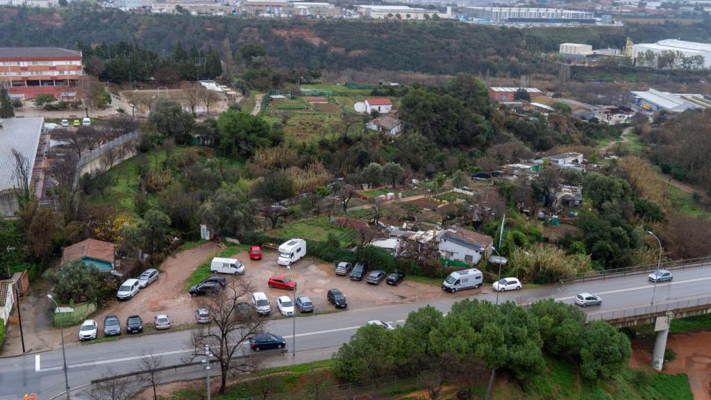La zona de Can Rimbles de Sabadell con los huertos y parcelas okupadas