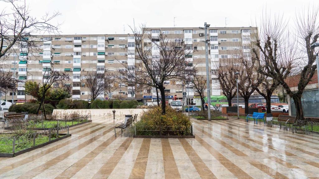 La plaça de l'ajuntament de Badia en una imatge d'arxiu