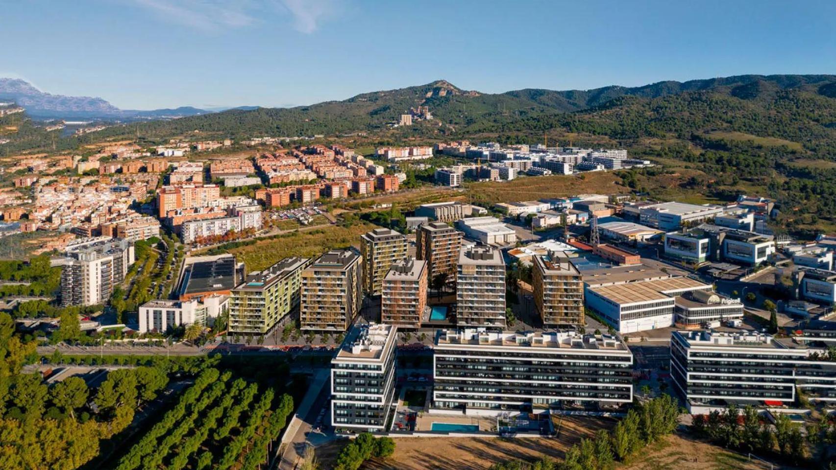 Recreación virtual del complejo residencial Miravern en Sant Just Desvern