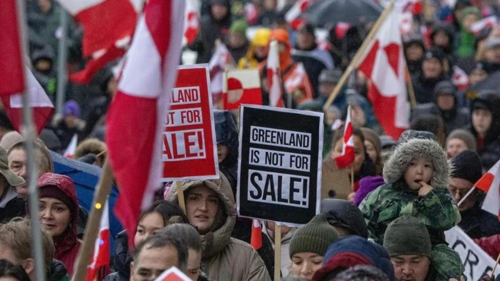 Manifestació contra les amenaces de Donald Trump sobre Groenlàndia