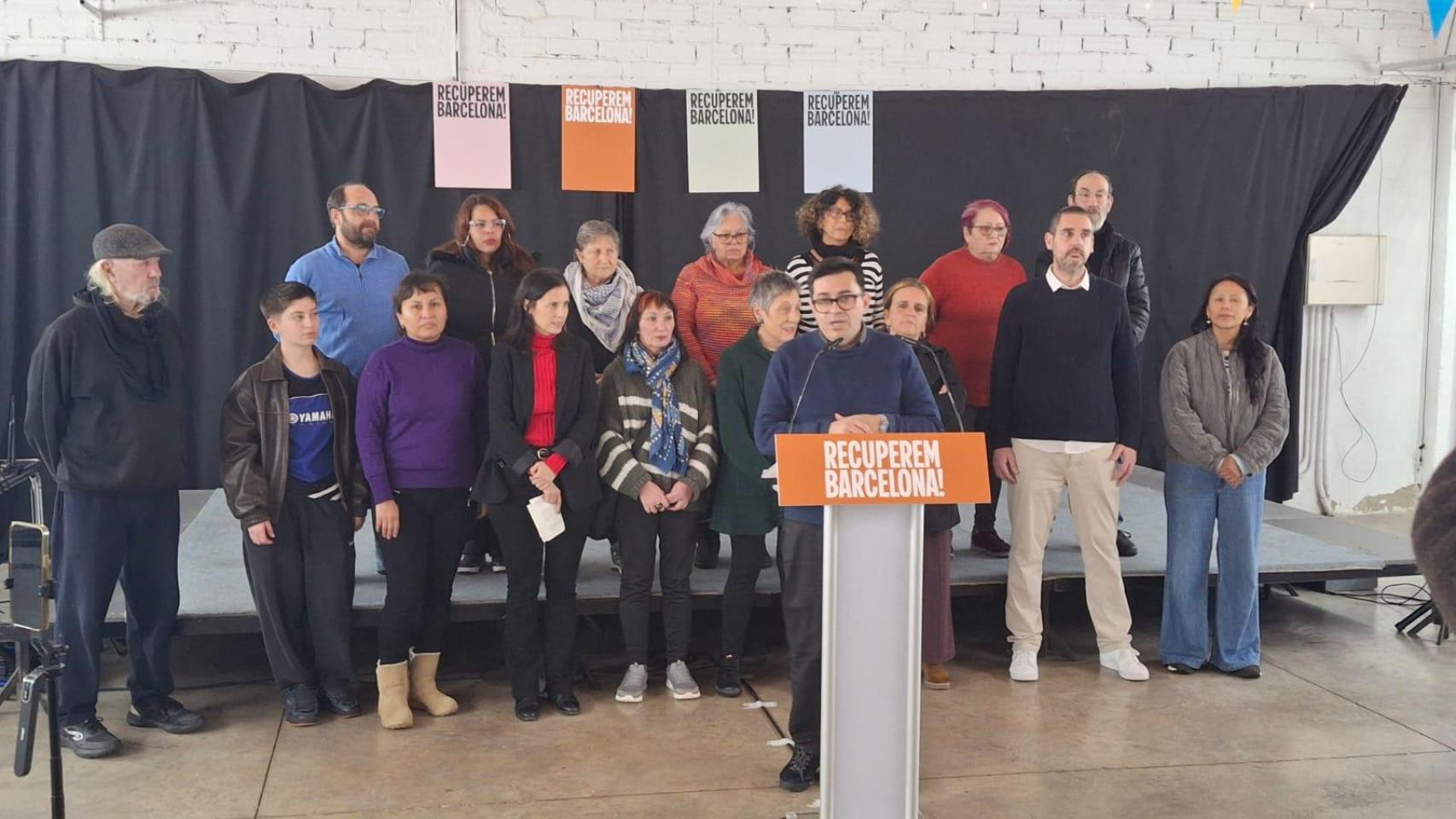 Gerardo Pisarello durante la presentación de su precandidatura