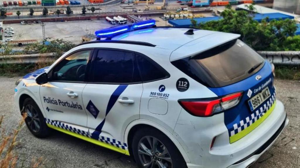 Un coche de la policía portuaria en una imagen de archivo