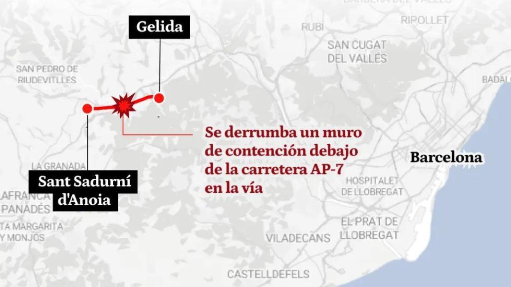 Infografia de l'accident de la R4 a Gelida