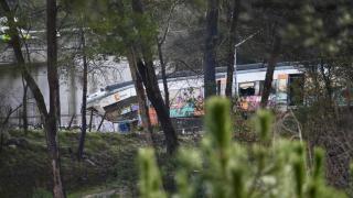 El tren accidentado, a 21 de enero de 2026, en Gelida (Barcelona)