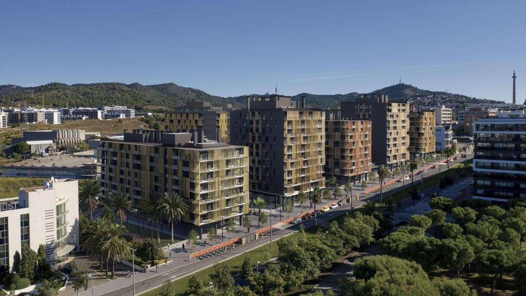 Recreació virtual del complex residencial Miravern a Sant Just Desvern