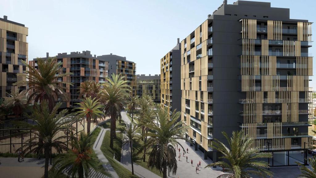 Recreació virtual del complex residencial Miravern a Sant Just Desvern