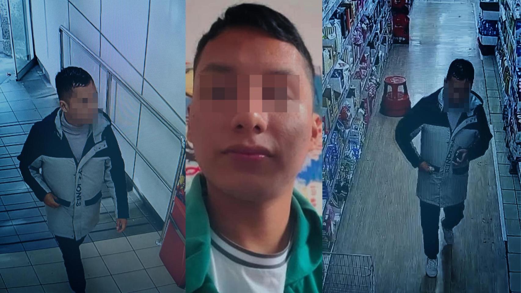 Montaje del presunto ladrón que robó la cartera a un anciano en un supermercado en Nou Barris