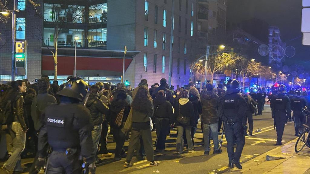 Imagen de la manifestación en el Guinardó