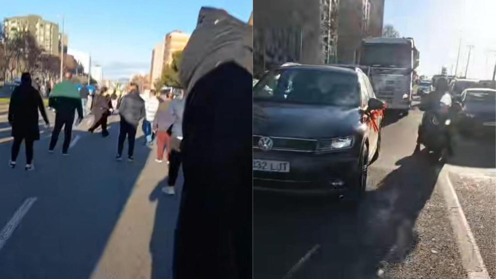 Los vecinos de Badalona cortan la C-31 para denunciar inseguridad tras el desalojo del B9