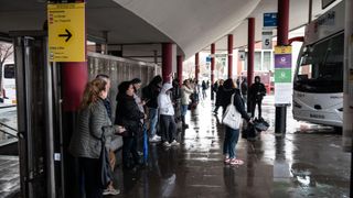 Estación de autobuses en Fabra y Puig debido a las afectaciones de Renfe