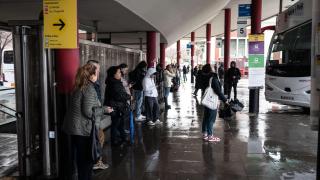 Estación de autobuses en Fabra y Puig debido a las afectaciones de Renfe