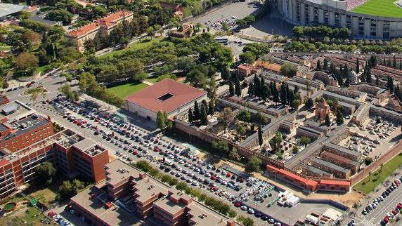 Vista aérea del Cementerio de Les Corts en una imagen de archivo