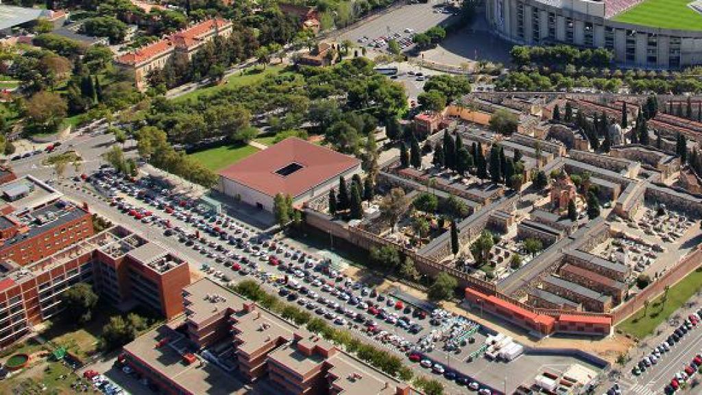 Vista aérea del Cementerio de Les Corts en una imagen de archivo