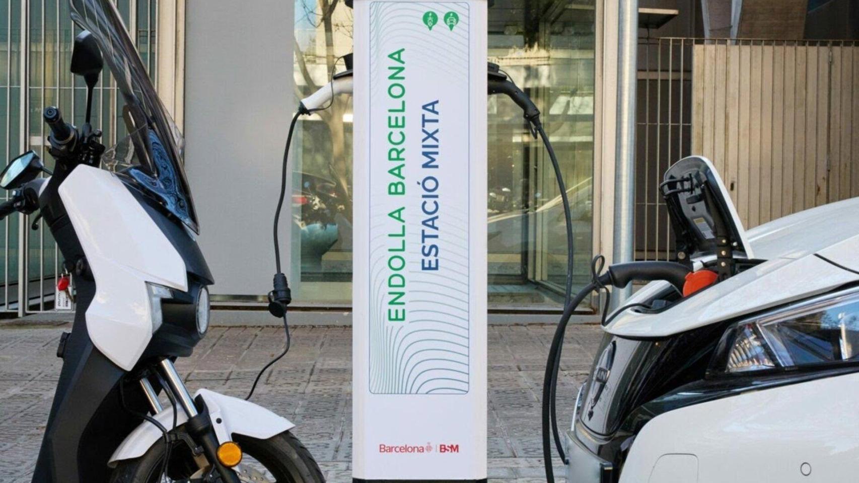 Un punto de recarga de Endolla Barcelona