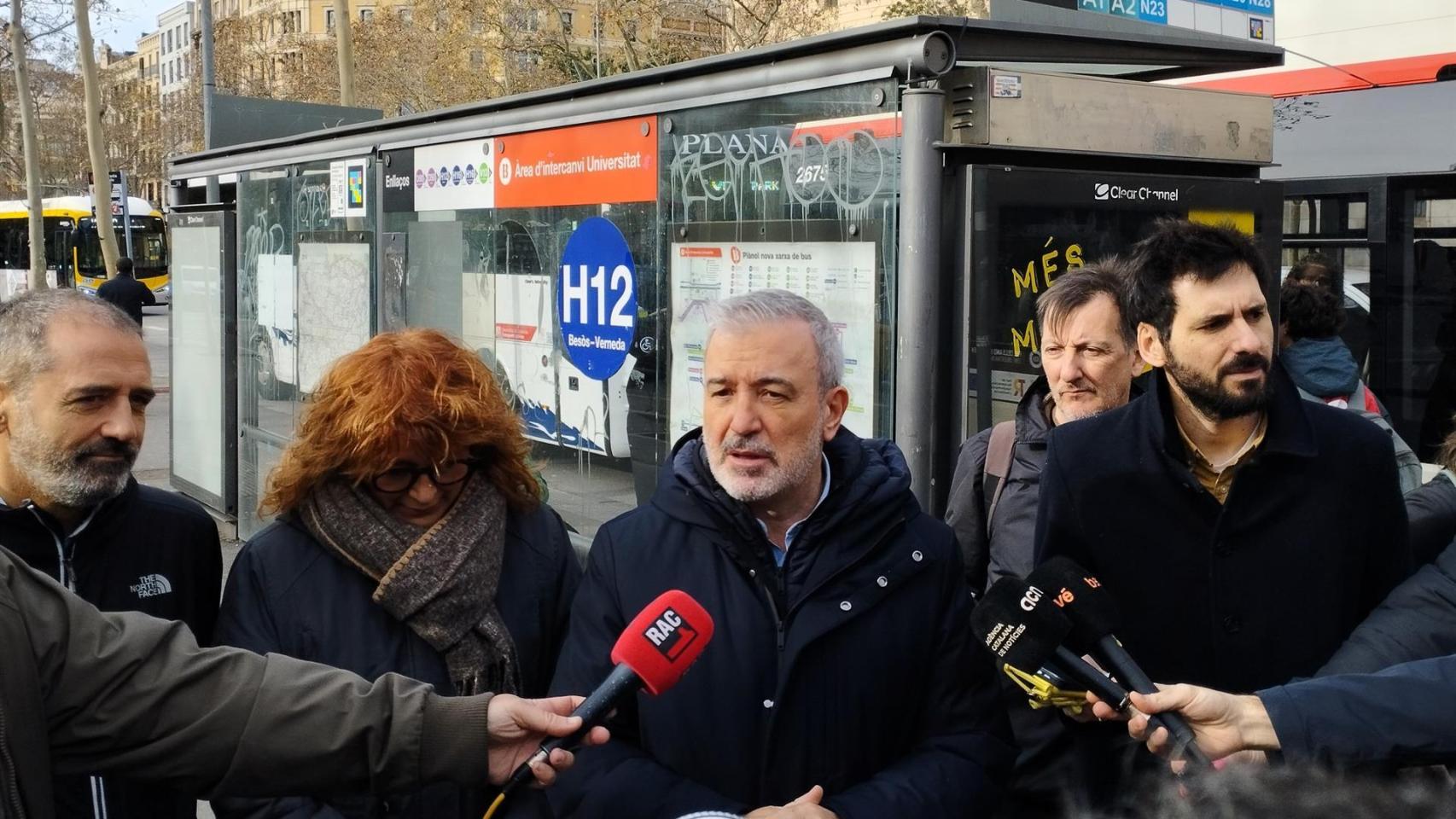 El alcalde de Barcelona, Jaume Collboni atiende a los medios