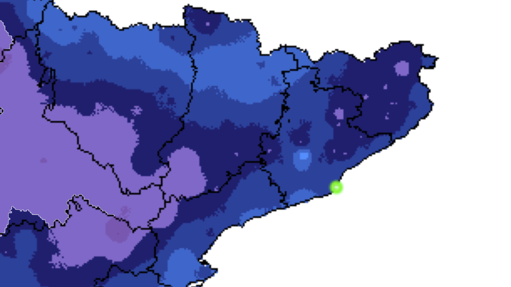 Variació de la temperatura màxima prevista per dimecres 28 de gener de 2026, respecte al dia anterior