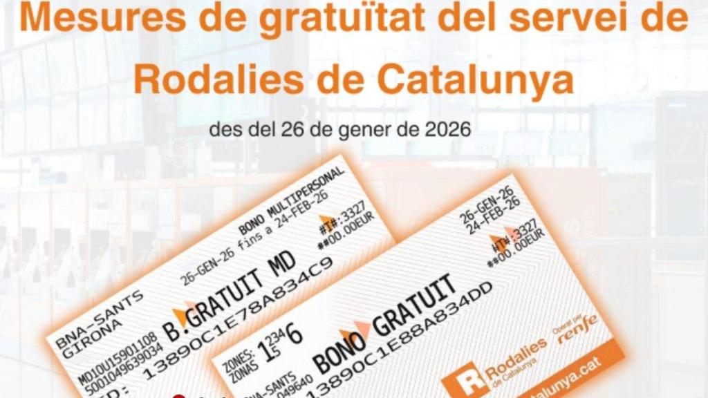 Abono gratuito de Rodalies