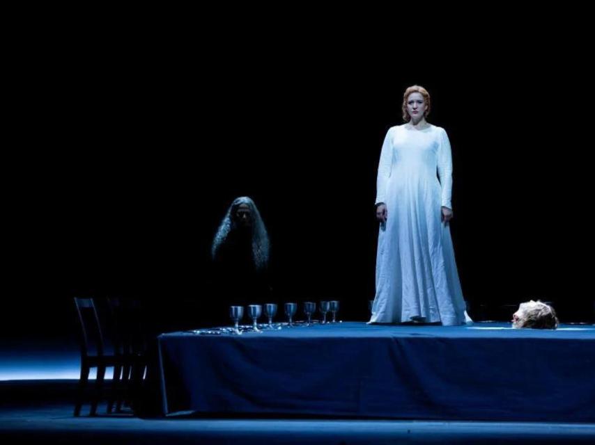Escena de Tristán e Isolda, en el Liceu