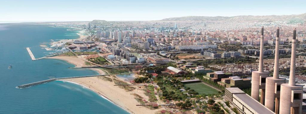 Render de la vista aèria del 'futur Besòs'
