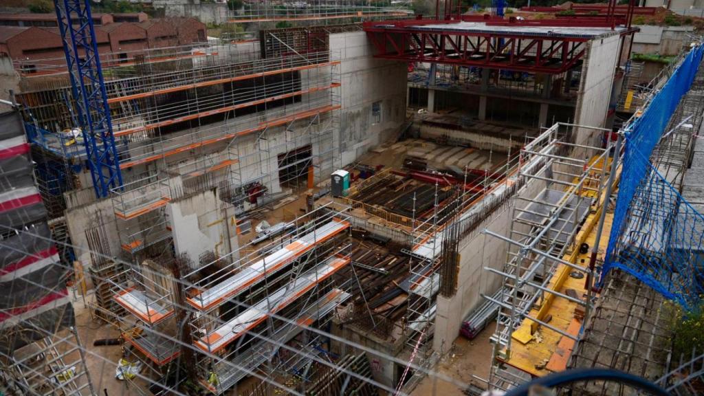 Estructura del futuro auditorio de Esplugues, actualmente en obras