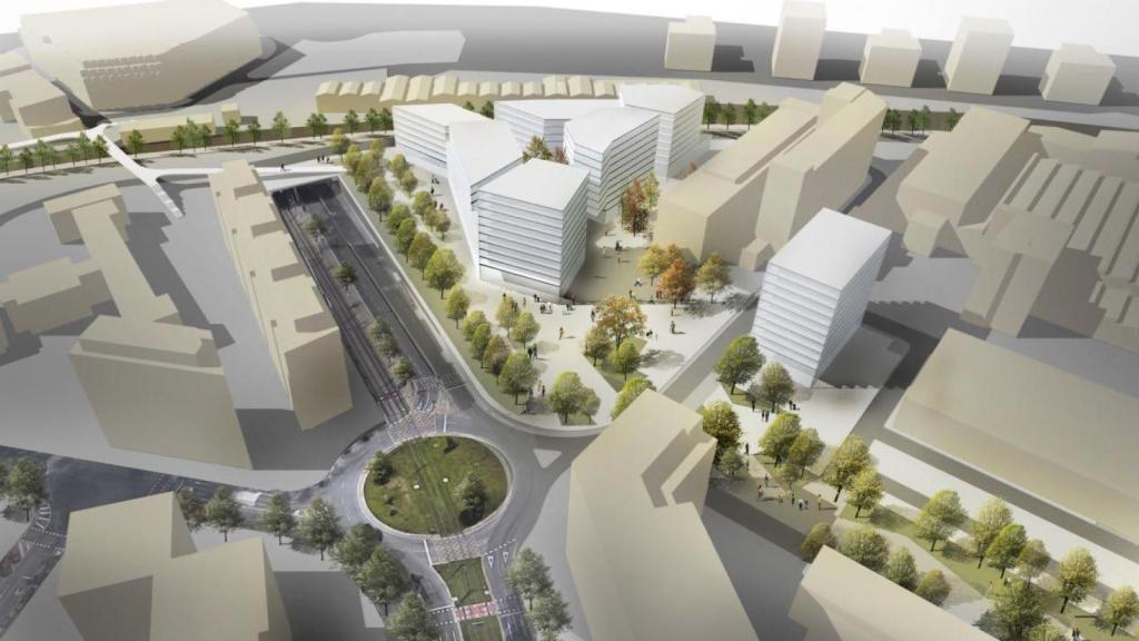 Render del futuro complejo residencial en el sector Siemens de Cornellà