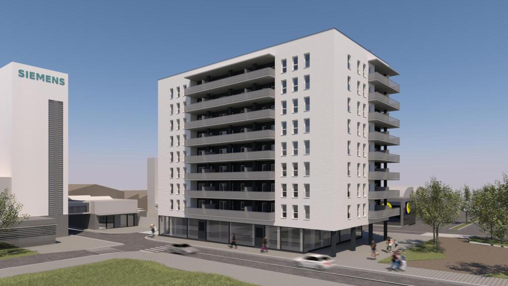 Render de la promoción de viviendas de protección oficial en el sector Siemens de Cornellà