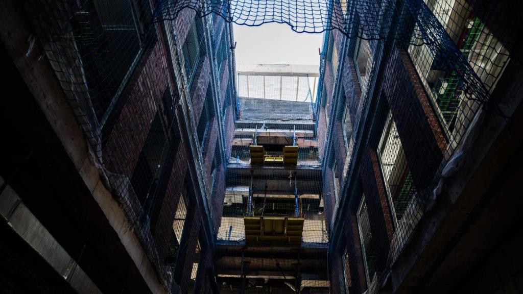 Interior de les obres de la nova comissaria de la Policia Local de Santa Coloma