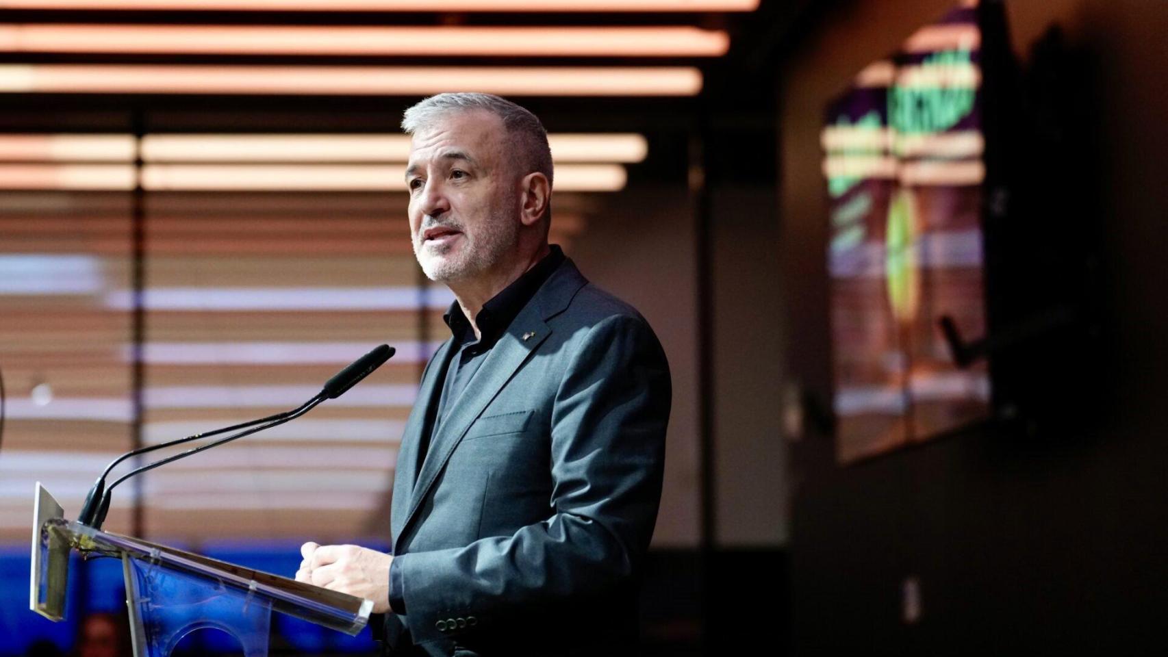 El alcalde de Barcelona, Jaume Collboni, en la inauguración del XV Llum BCN