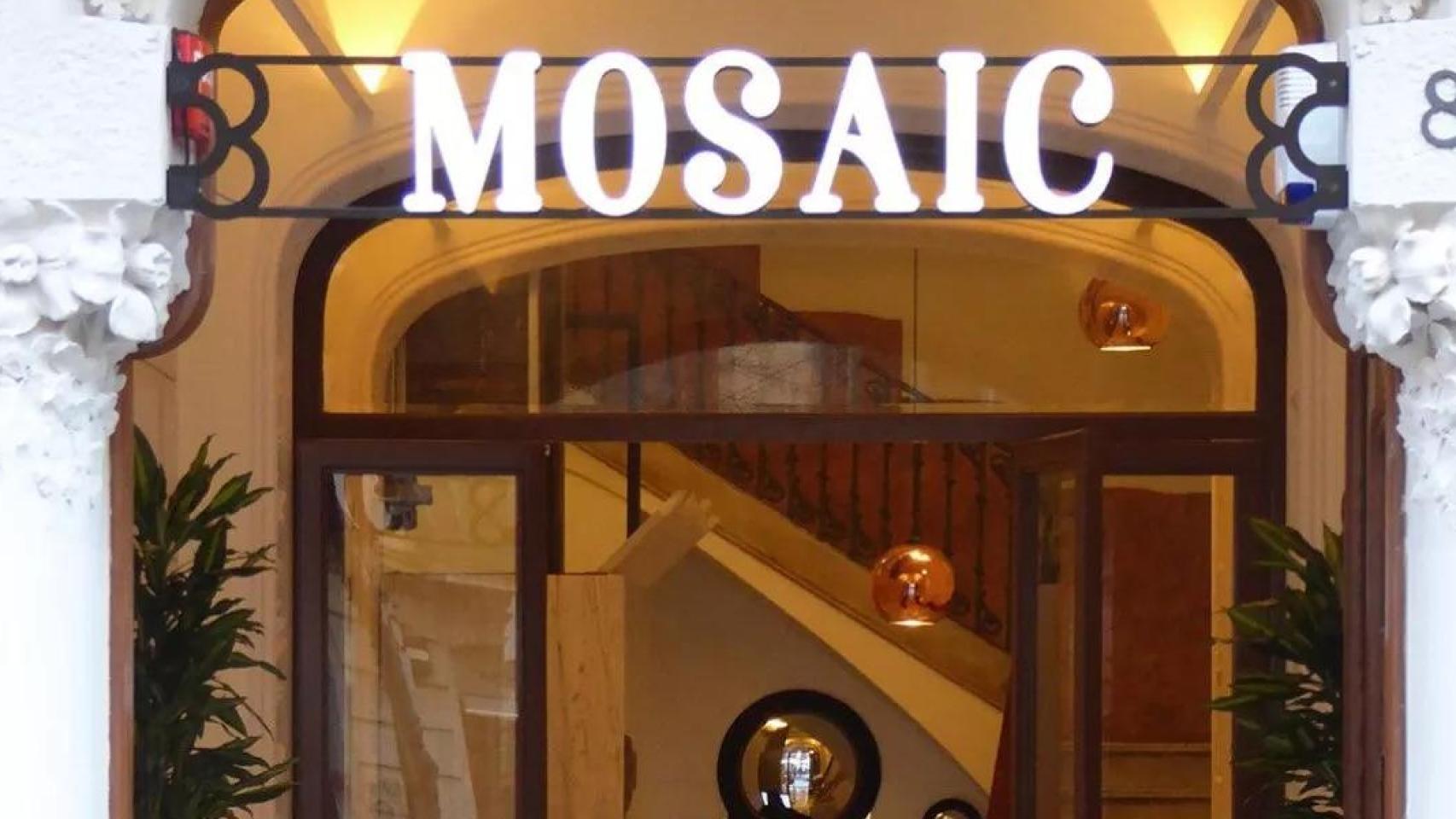Entrada del Hotel Mosaic, en Barcelona