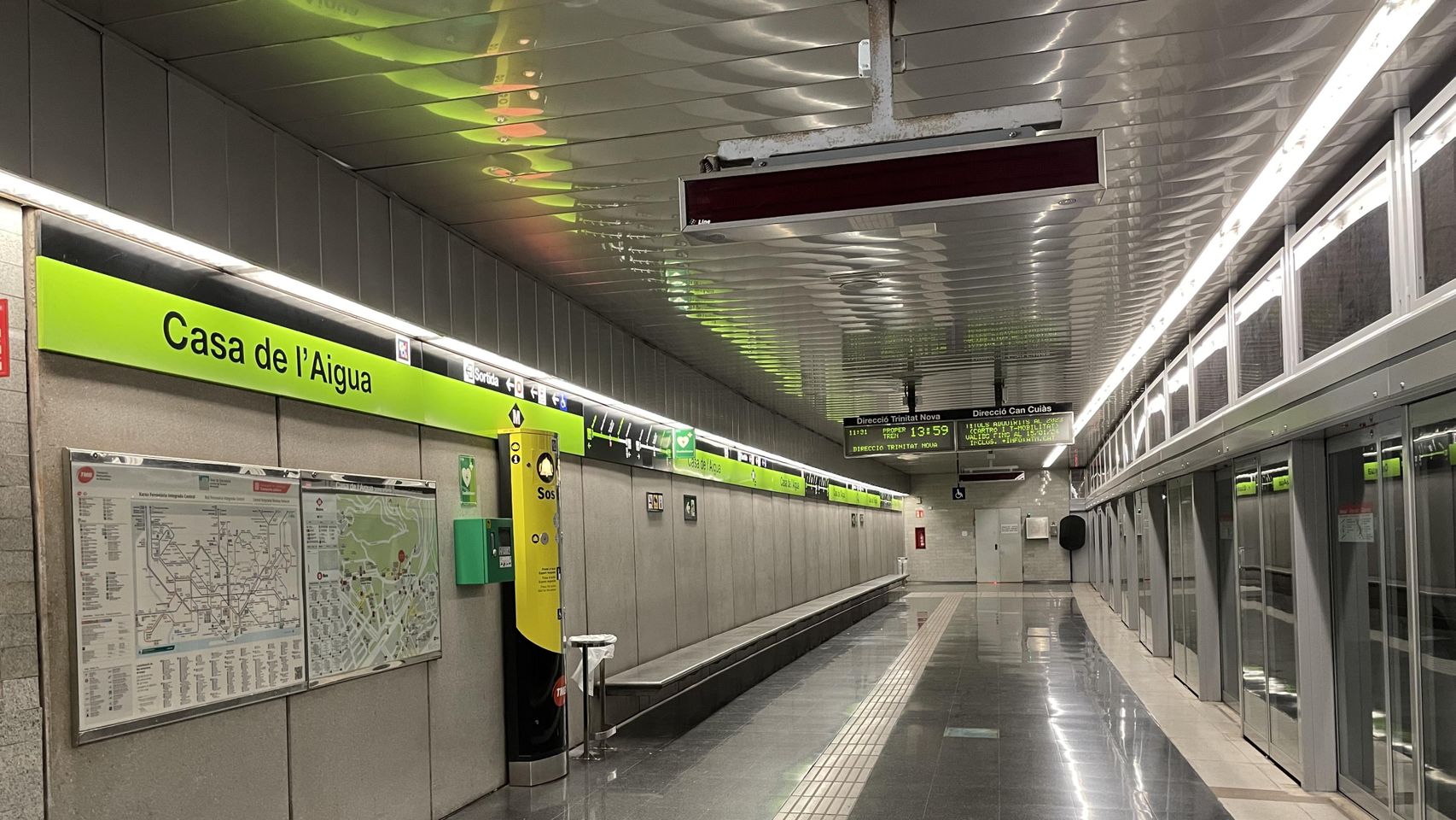 La estación de la Casa de l'Aigua de la L11 del metro de Barcelona