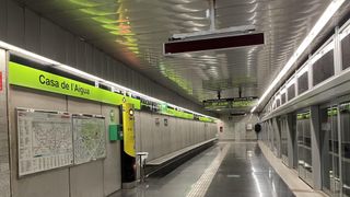 La estación de la Casa de l'Aigua de la L11 del metro de Barcelona