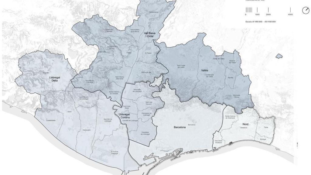 Mapa de ámbitos funcionales del PDUM