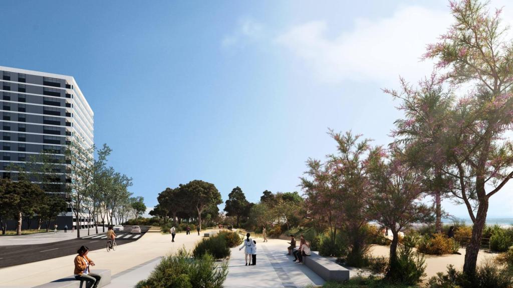 El futuro Parc del Litoral del barrio de La Mora de Badalona