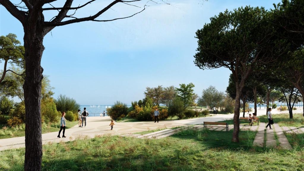 El futuro Parc del Litoral del barrio de La Mora de Badalona