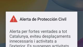 Alerta de Protección Civil por viento